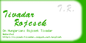 tivadar rojcsek business card